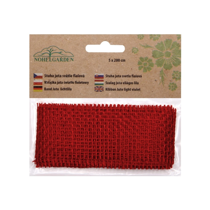Nohel Garden Stuha juta, červená, 5 x 200 cm
