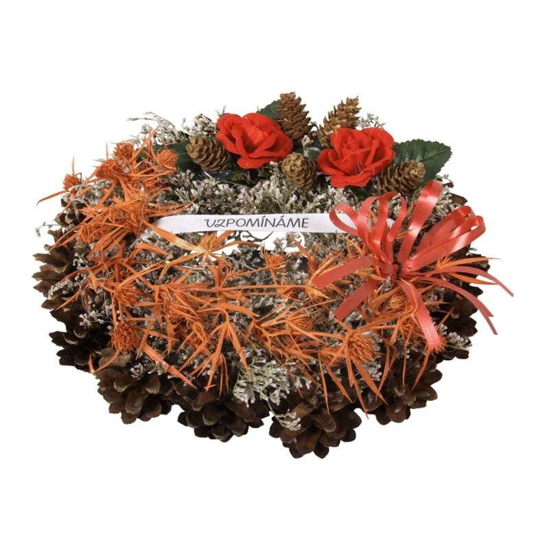Hřbitovní věneček máčkový, pr. 13 cm