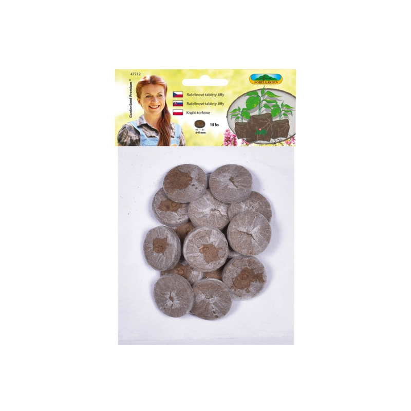 Nohel Garden Rašelinová tableta 15 ks, pr. 41 mm