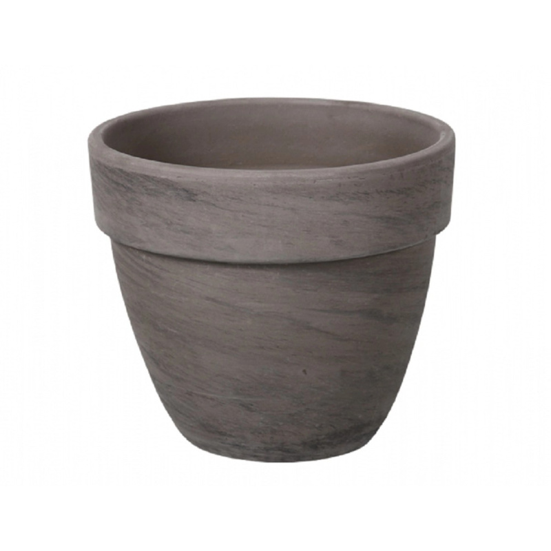 Keramický květináč LEVANTE BASALT čedičový melír pr. 24 x 19 cm