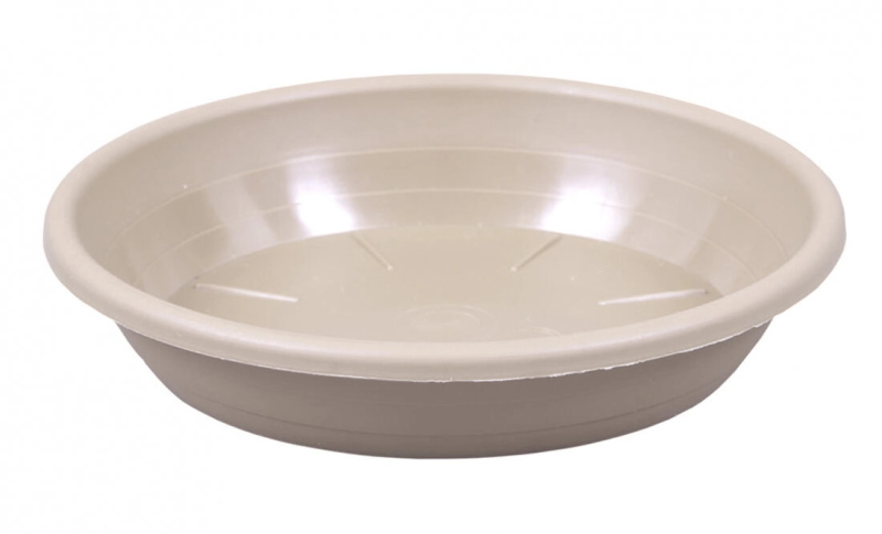 Nohel Garden Podmiska pod květník SAKURA MODERN plastová matná tmavě béžová 18 cm 57758tb
