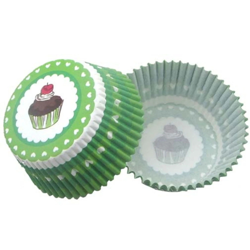 Cukrářské košíčky zelené s muffiny