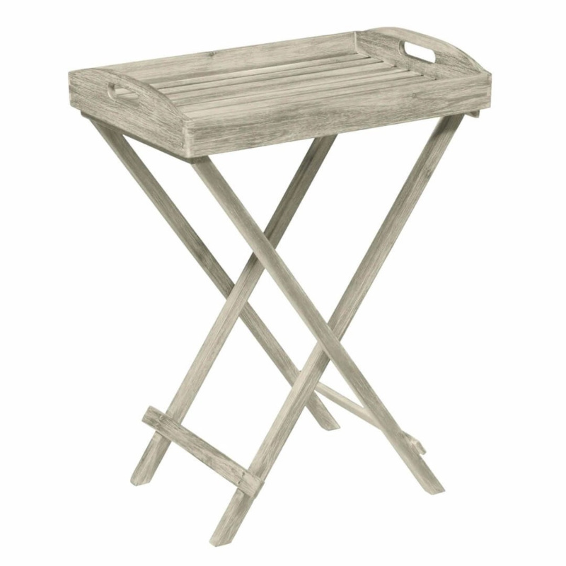 Odkládací tác Chesterfield II., akácie, 72 x 38 x 54 cm