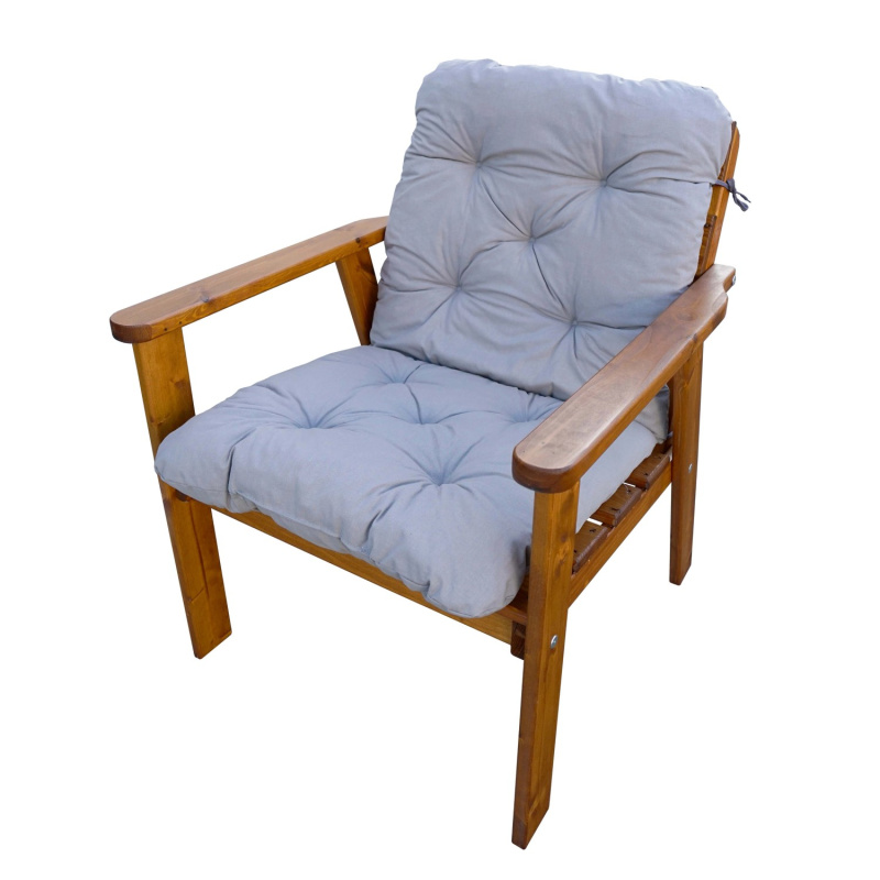 Pevné křeslo Atlanta s polstrem, borovice, 2 ks, 85 x 62 x 67 cm