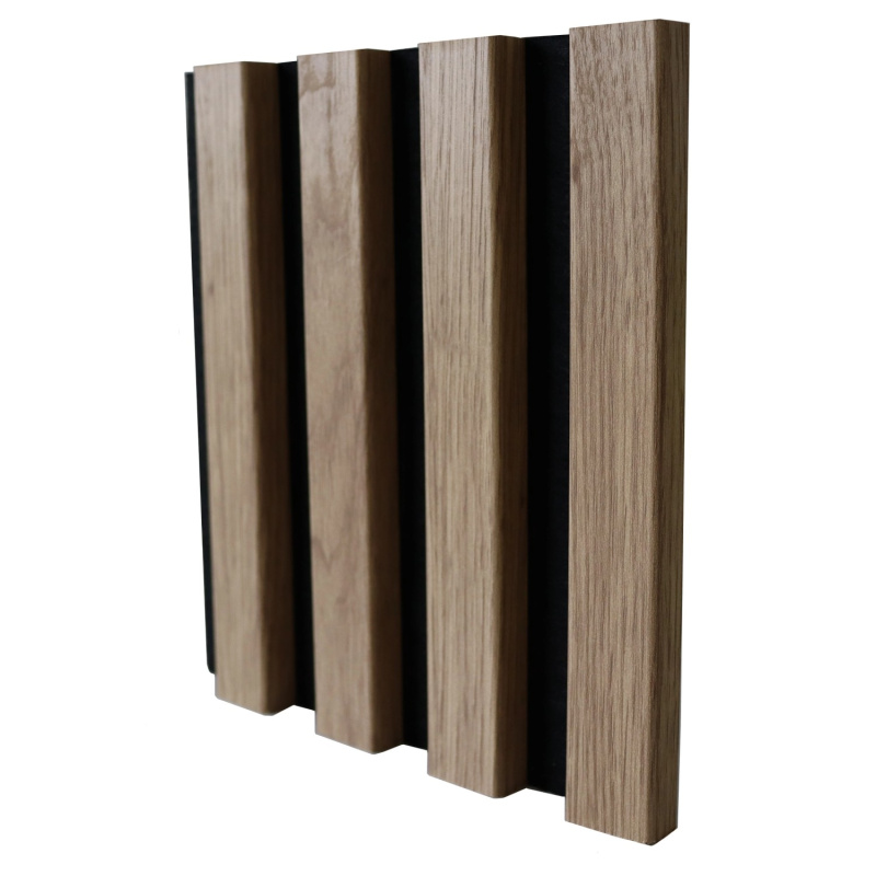 ASKO Designový akustický panel dub přírodní/černá plsť 20 x 400 x 2600 mm
