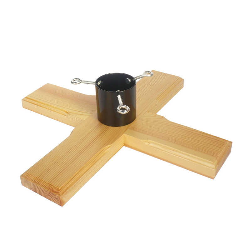 INKA Dřevěný stojan na vánoční stromeček ve tvaru kříže 45 x 45 x 12 cm