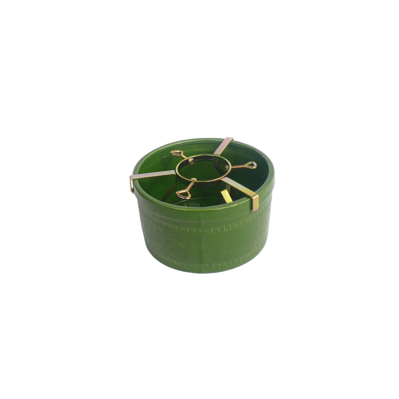 Stojan na vánoční stromeček keramický 27 cm x 27 cm, zelený