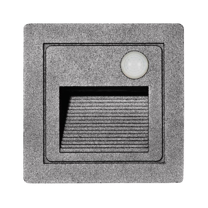 Svítidlo venkovní ECOPLANET STEP 2 3W, 270lm, 4000K, IP54, senzor, šedá