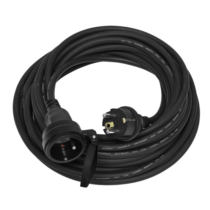 Prodlužovací přívod ECOPLANET FG IP44, 1x zásuvka, 10m, černá