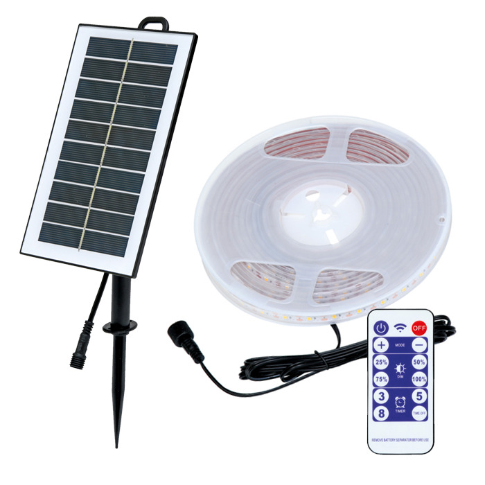 Ecolite LED solární pásek SOLAR STRIP DX-SOLAR-3000/5M, 96 lm/m, 3000 K