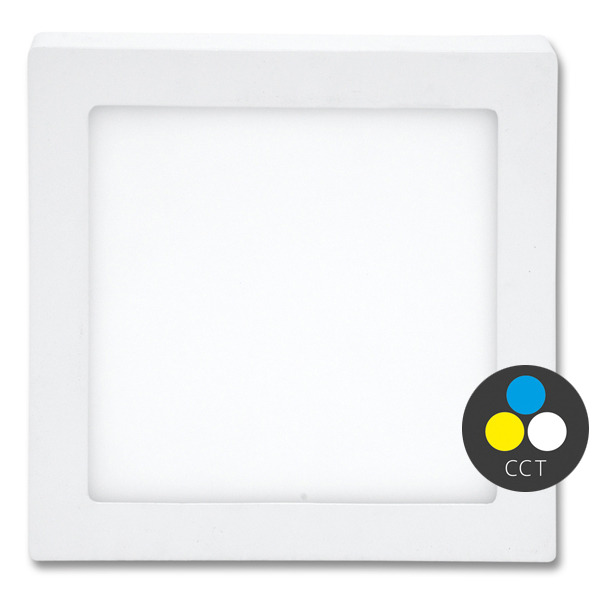 LED panel ECOPLANET RAFA 2 18W, 1550lm, CCT 3000/4000/6000K, IP20, bílá