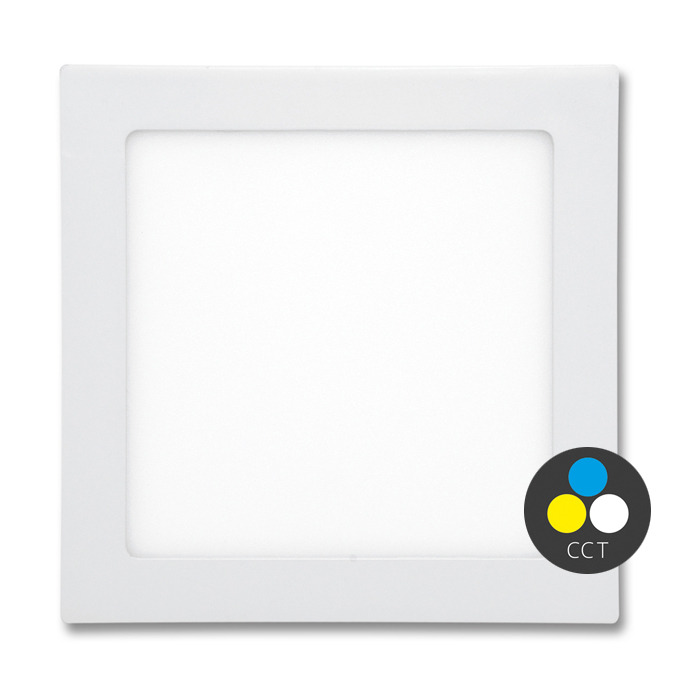 LED panel ECOPLANET RAFA 18W, 1550lm, CCT 3000/4000/6000K, IP20, bílá