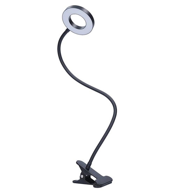 Solight LED stolní lampa s klipem 8W 300lm 3000-5000K černá 63 x 11 x 90 cm