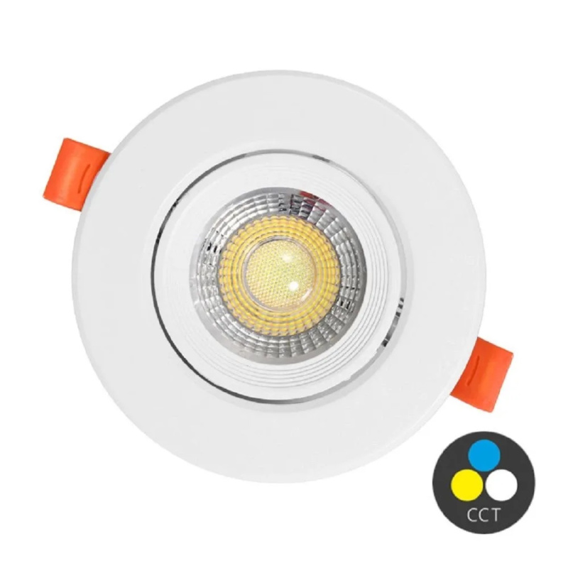 Ecolite LED vestavné stropní svítidlo ZITA CCT 12W 960lm IP20 černé, pr.11x4,5cm