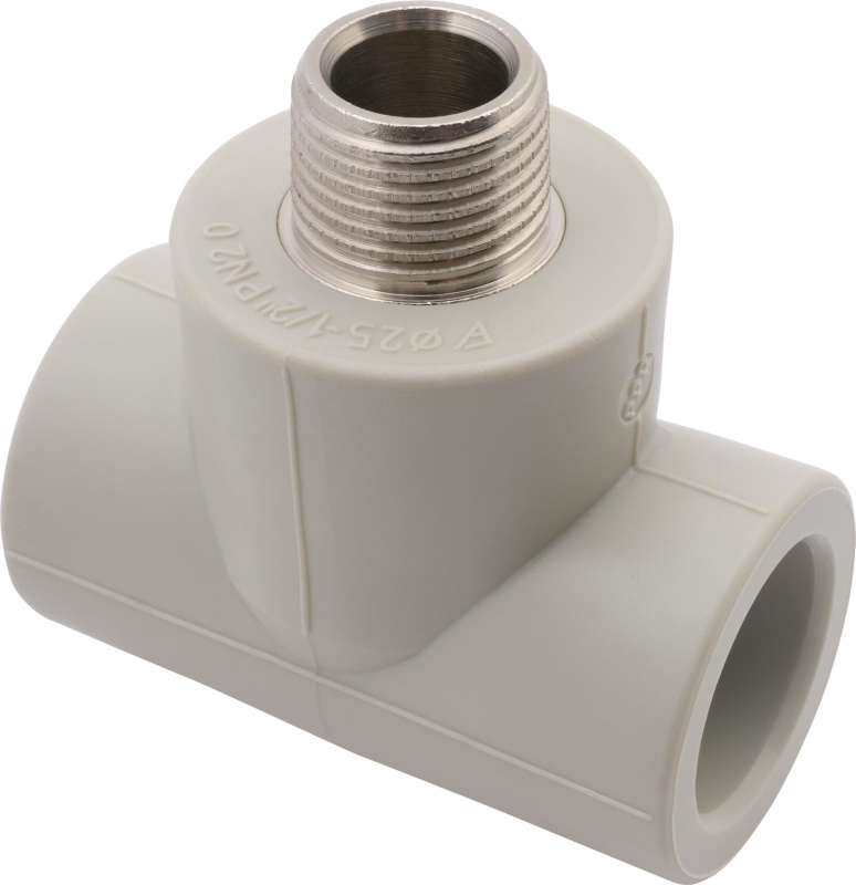 T-kus Pipelife PP-R MZV 25 mm × 1/2" vnější závit