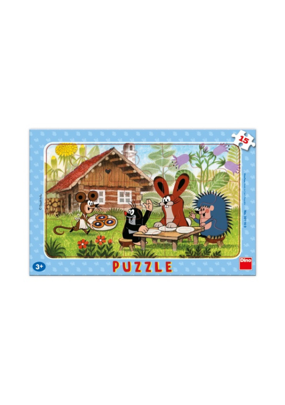 Puzzle deskové Krtek na návštěvě 29,5x19cm 15 dílků