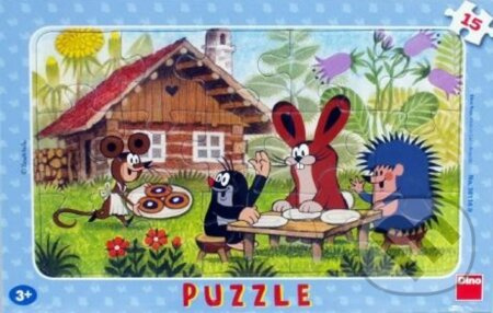 Puzzle deskové Krtek na návštěvě 29,5x19cm 15 dílků