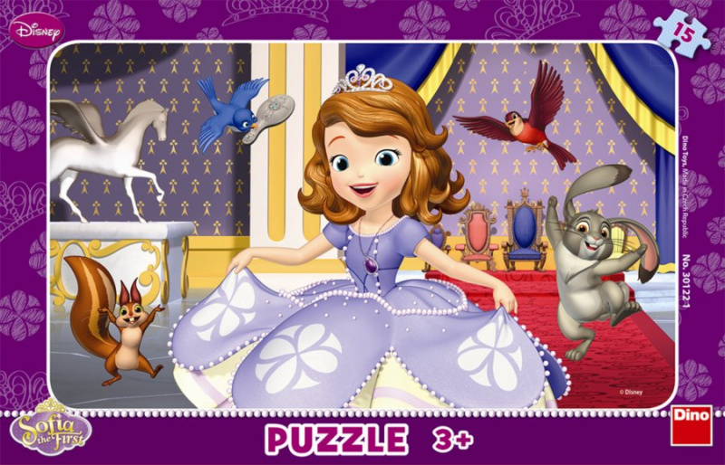 Puzzle Sofia první 15 dílků deskové DINO