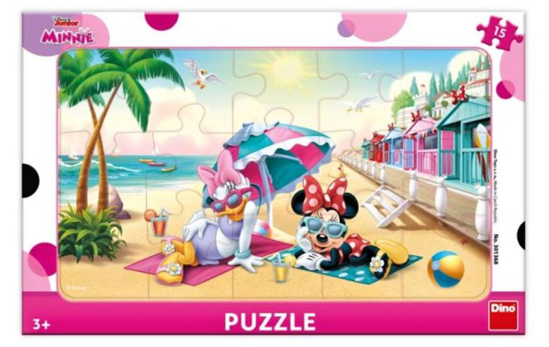 DINO Puzzle Minnie a Daisy na pláži 15 dílků