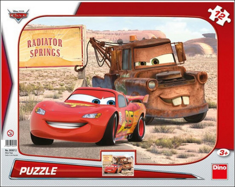 Dino Puzzle Cars: Blesk & Burák 12 dílků