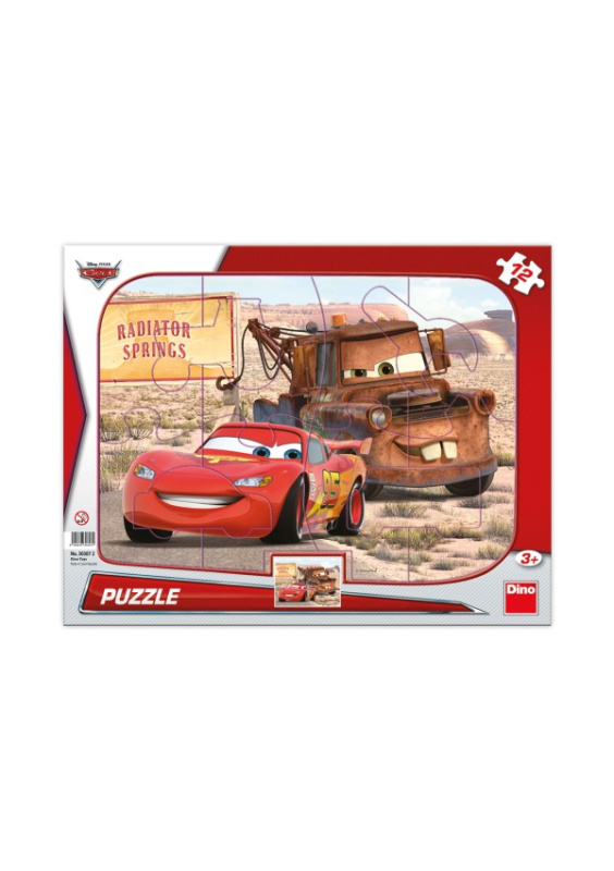Dino Puzzle Cars: Blesk & Burák 12 dílků