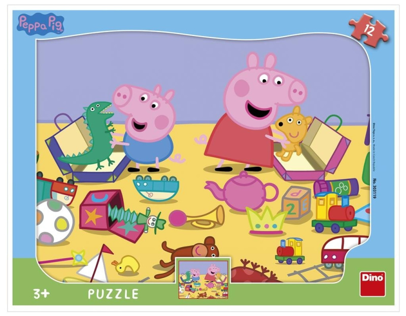 PEPPA PIG SI HRAJE 12 deskové tvary Puzzle