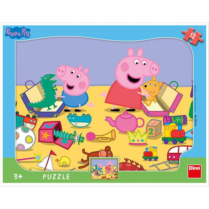 PEPPA PIG SI HRAJE 12 deskové tvary Puzzle