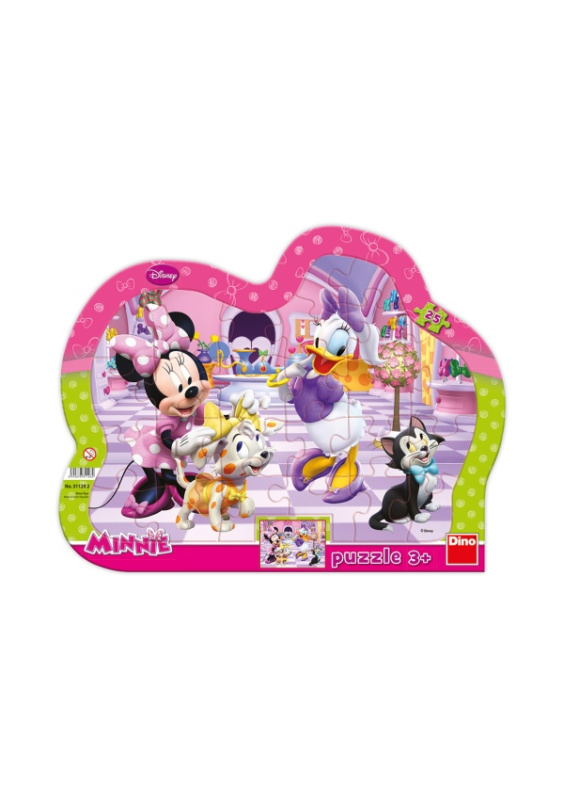 Puzzle Minnie a mazlíčci 25 dílků deskové