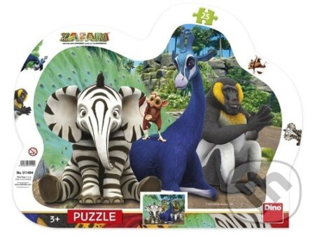 Puzzle Zafari kontura - puzzle z kategorie 15 - 60 dílků