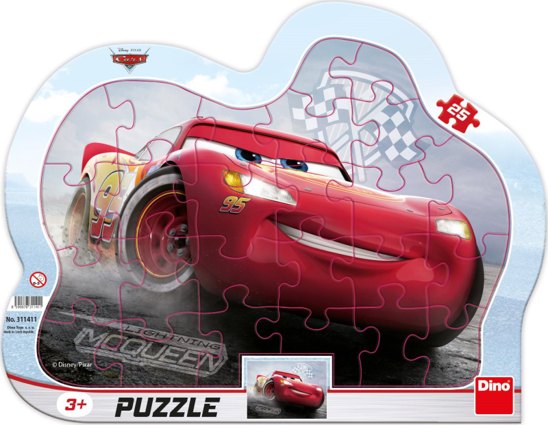 Dino Puzzle Cars 3: Blesk McQueen 25 dílků
