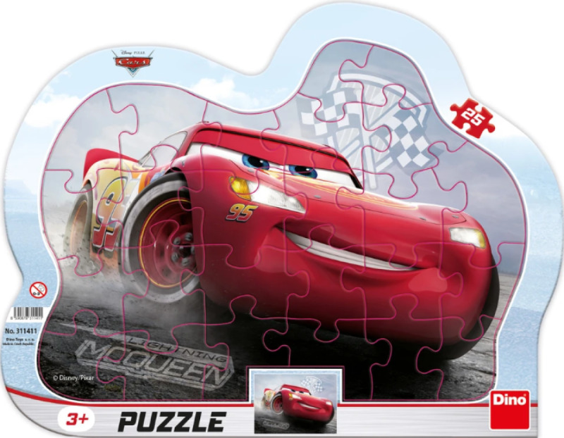 Dino Puzzle Cars 3: Blesk McQueen 25 dílků