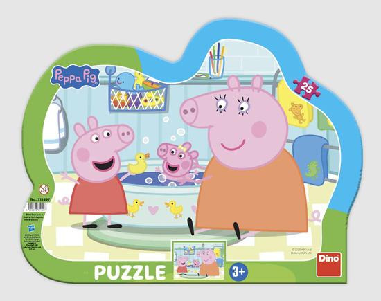 Dětské deskové puzzle Peppa Pig ve vaně 25 dílků