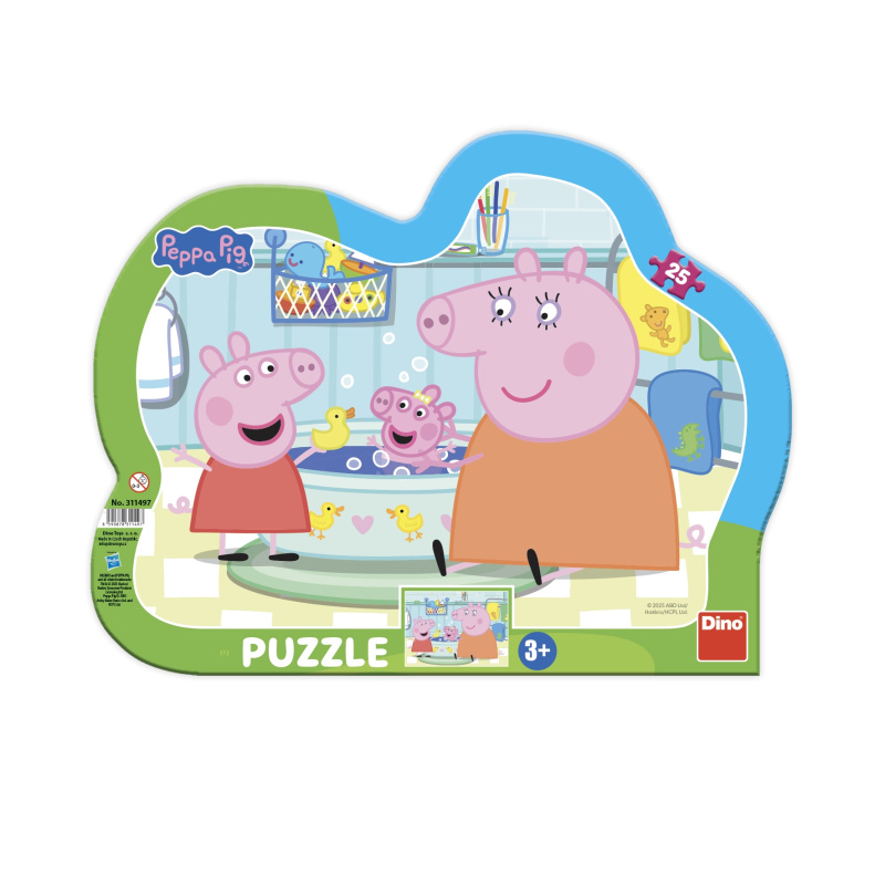 Dětské deskové puzzle Peppa Pig ve vaně 25 dílků
