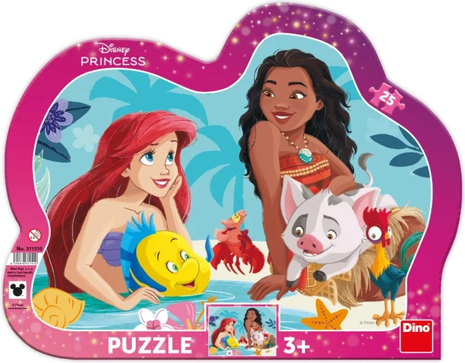 Dino puzzle Ariel a Vaiana 25 dílků