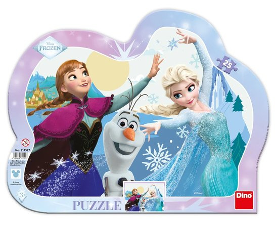 Dino Anna a Elza tančí Puzzle 25 dílků kontura