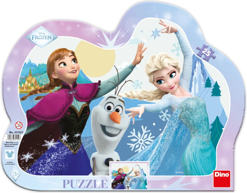 Dino Anna a Elza tančí Puzzle 25 dílků kontura