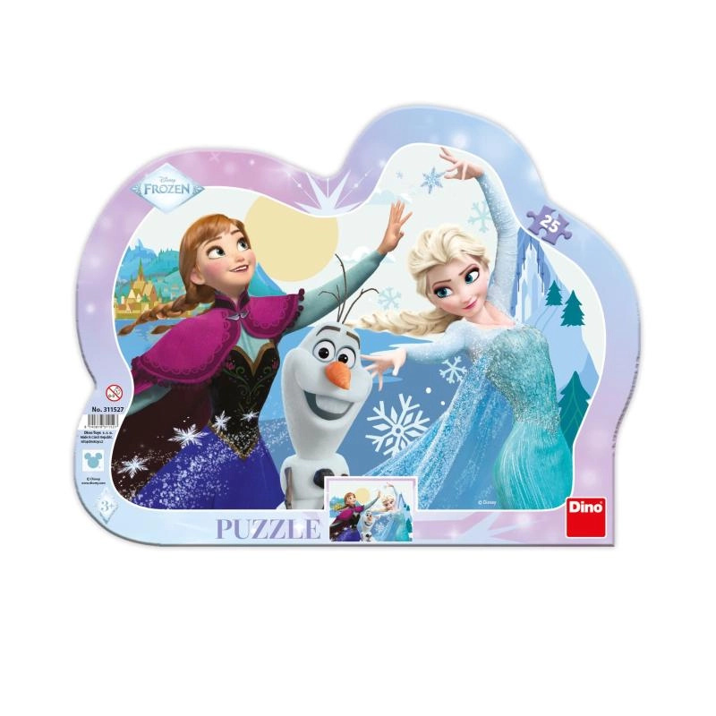 Dino Anna a Elza tančí Puzzle 25 dílků kontura