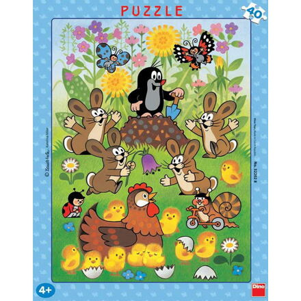 Dino Papírové puzzle Krtek a velikonoce 40 dílků