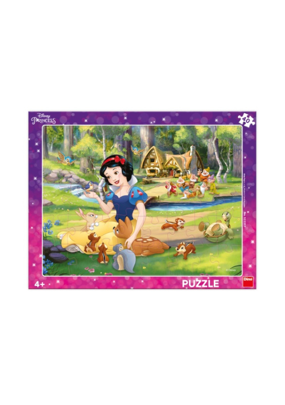 Puzzle Sněhurka a zvířátka 40 dílků deskové DINO