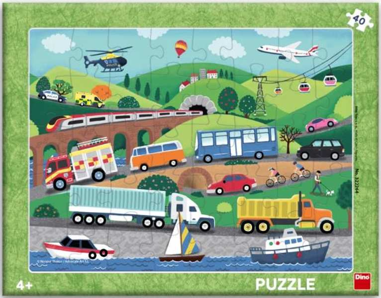 DINO Dopravní prostředky 40 dílků