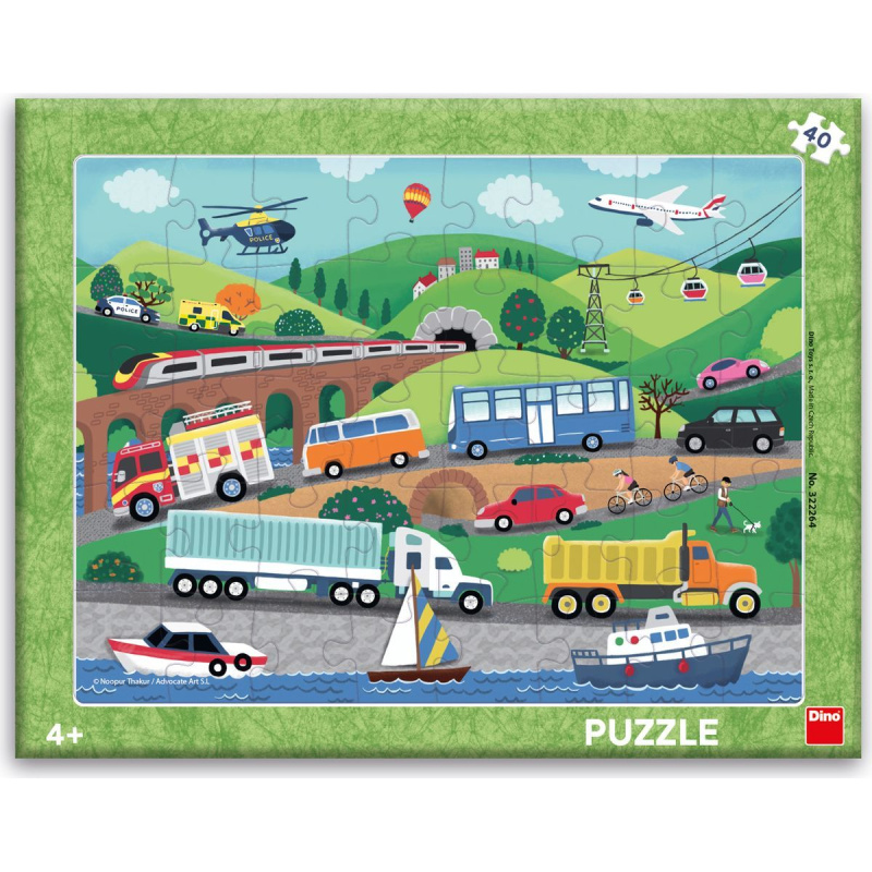 DINO Dopravní prostředky 40 dílků