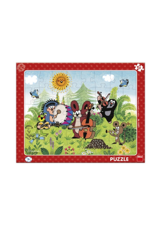 Puzzle deskové Krtek a kapela 29x37cm 40 dílků ve fólii
