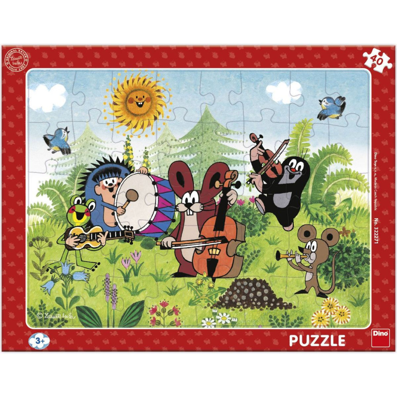 Puzzle deskové Krtek a kapela 29x37cm 40 dílků ve fólii