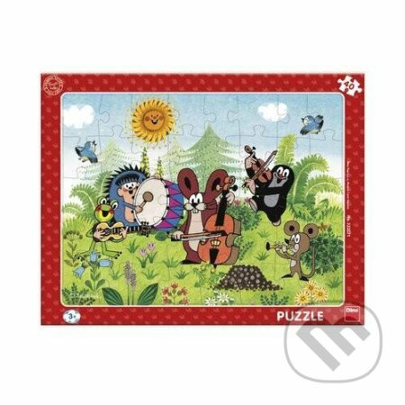 Puzzle deskové Krtek a kapela 29x37cm 40 dílků ve fólii