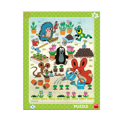 Puzzle deskové Krtek zahradník 37x29cm 40 dílků ve fólii