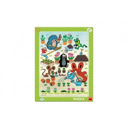 Puzzle deskové Krtek zahradník 37x29cm 40 dílků ve fólii