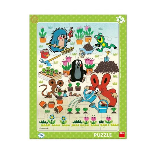 Puzzle deskové Krtek zahradník 37x29cm 40 dílků ve fólii