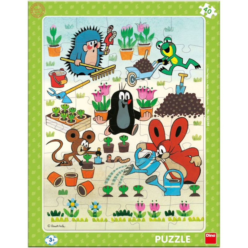Puzzle deskové Krtek zahradník 37x29cm 40 dílků ve fólii