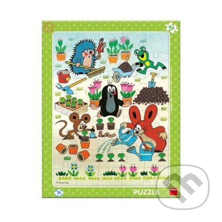 Puzzle deskové Krtek zahradník 37x29cm 40 dílků ve fólii