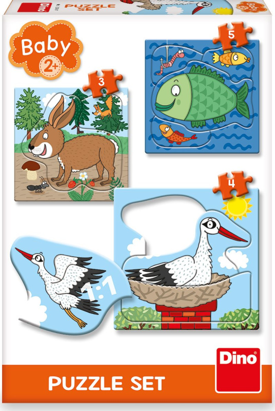 Zvířátka: Kde žijí 3-5 baby puzzle